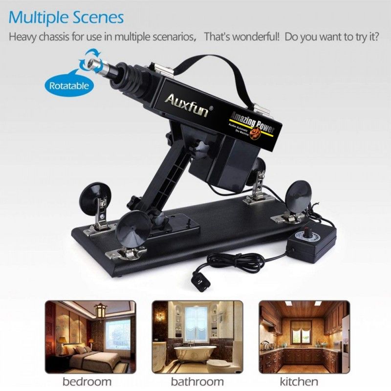 Auxfun Basic Sex Machine Bundle For Women With 5 Dildos & 3XLR System