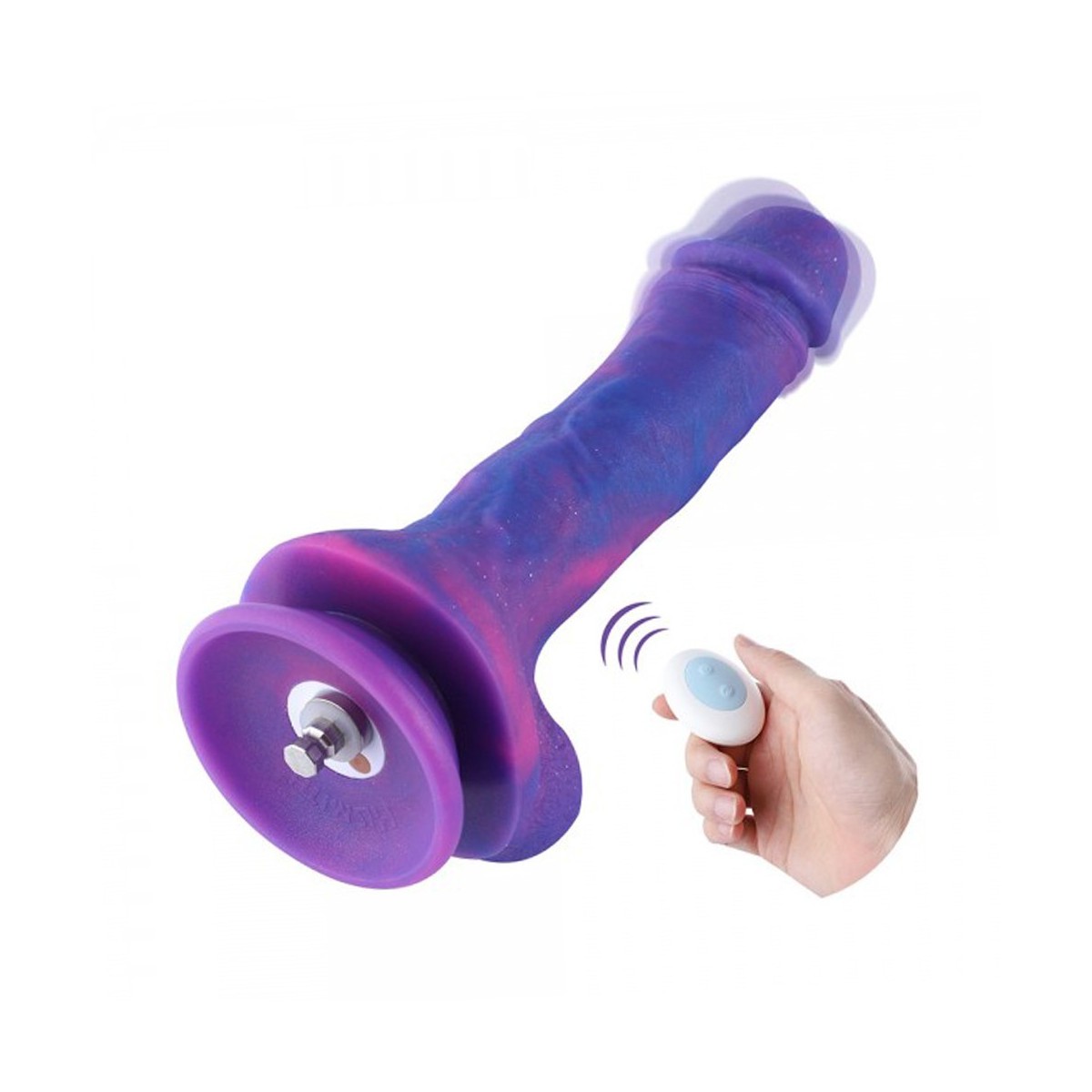 Hismith Fantasy Series 8.38” Silicone Vibrating Dildo with 3 Speeds + 4 Modes for Advanced Users, KlicLok System