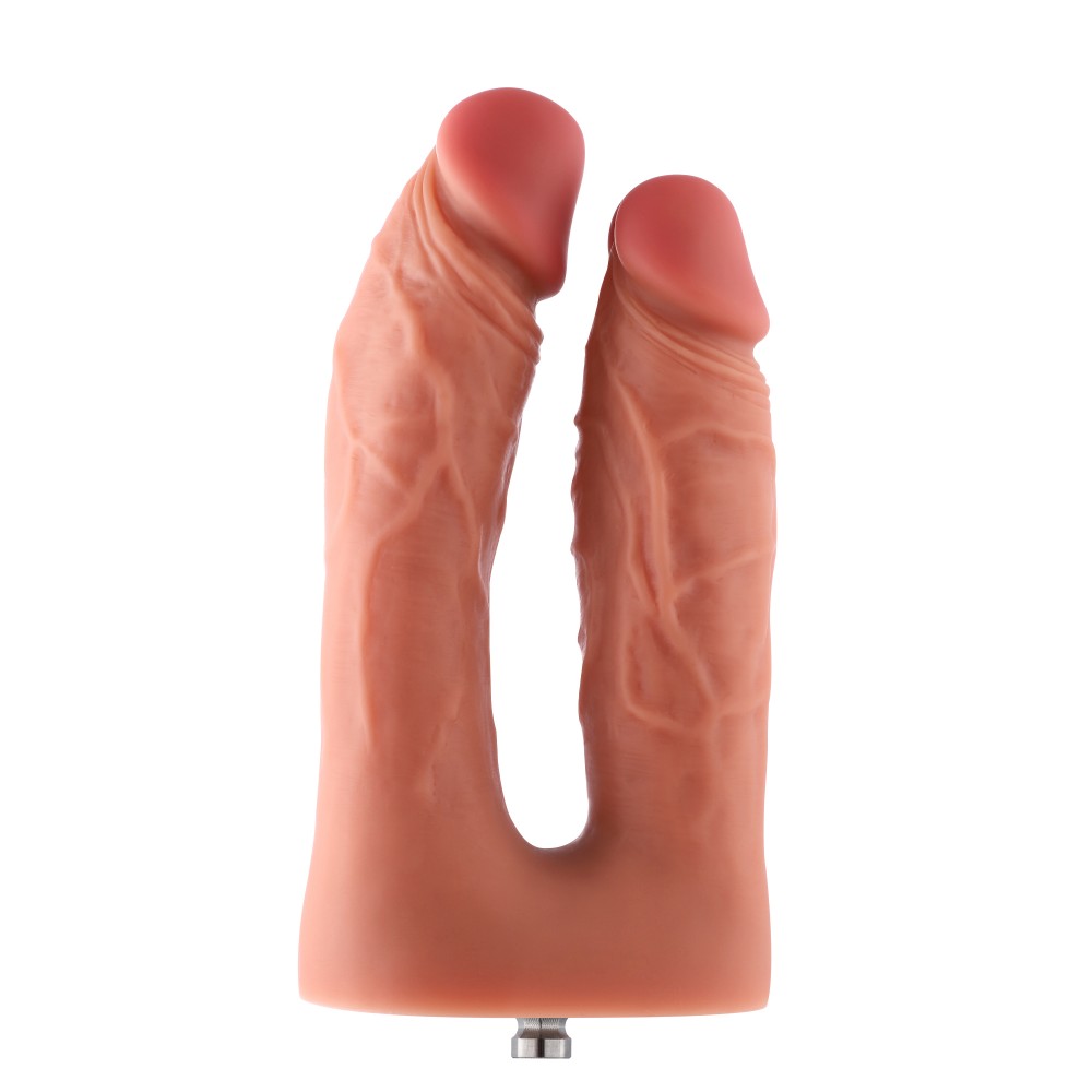 Hismith Silicone Double Penetrator Dildo with KlicLok Connector System, Premium Machine Accessories